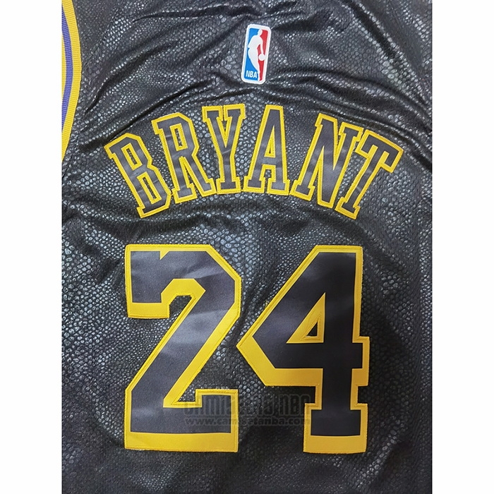 Camiseta Los Angeles Lakers Kobe Bryant #24 Crenshaw Black Mamba Negro